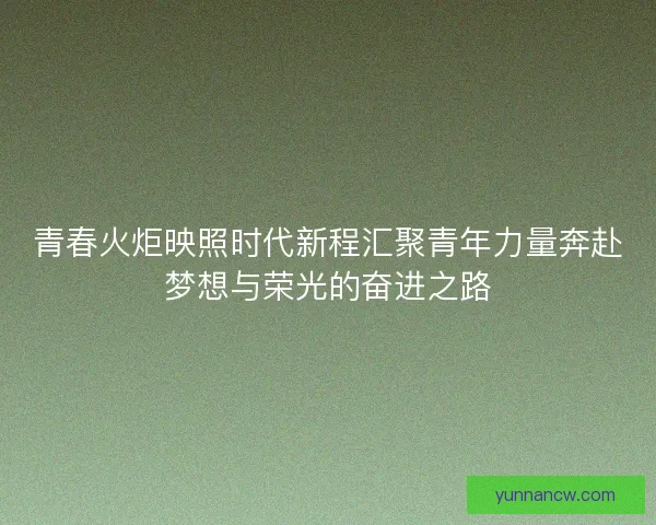 青春火炬映照时代新程汇聚青年力量奔赴梦想与荣光的奋进之路